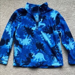 Blue Dinosaur Fleece Half-Zip Pullover